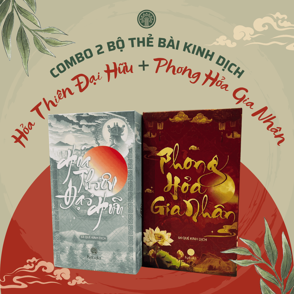 Combo: 2 Bộ Bài Kinh Dịch Hỏa Thiên Đại Hữu & Phong Hỏa Gia Nhân