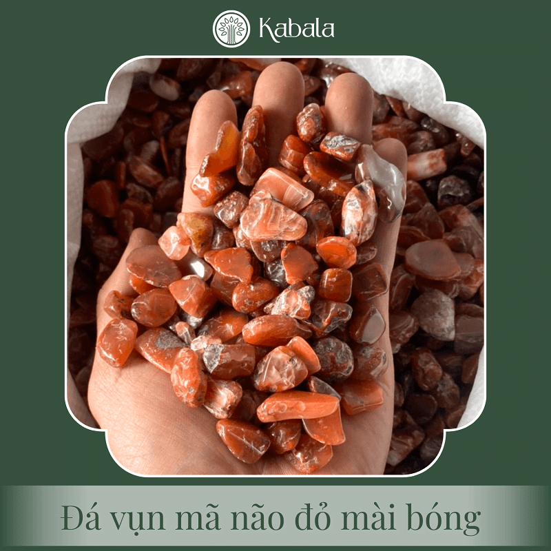 Đá Vụn Mã Não Đỏ Mài Bóng (kg)