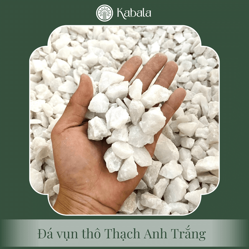 5kg Đá Thạch Anh Vụn Thô Các Màu Trấn Trạch, Trải Nền Móng Nhà - Hàng Loại 1 - Thạch Anh Trắng