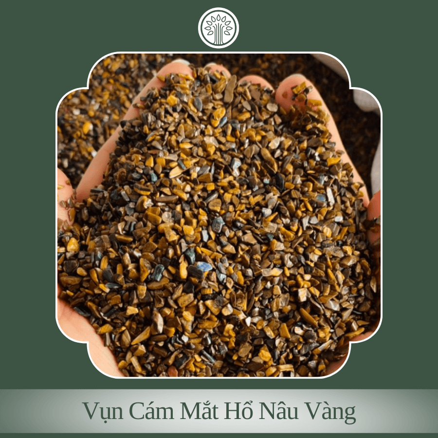 Vụn Cám Đá Mắt Hổ Nâu Vàng (1kg)