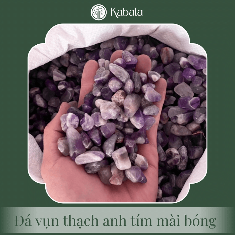 Đá Vụn Thạch Anh Tím Mài Bóng (kg) - Loại A2
