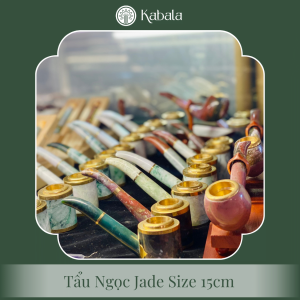 Tẩu Thuốc Ngọc Jade Hút Cigar - 15cm - Quà Tặng Phong Thủy Độc Đáo, Ý Nghĩa