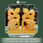 Cặp Song Long Nhả Ngọc Ngọc Hoàng Long - Quà Tặng Phong Thủy Ý Nghĩa Tết 2024